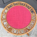 Petite table d appoint porte manteau vintage en rotin