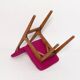 Fuchsia wool chair, beech wood, Rajmund Halas, Europe, 1960s