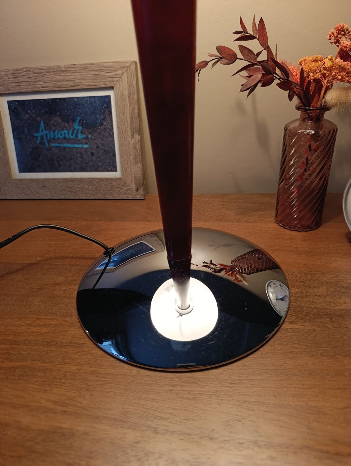 Mushroom or liner desk lamp, Art Deco style 1980s