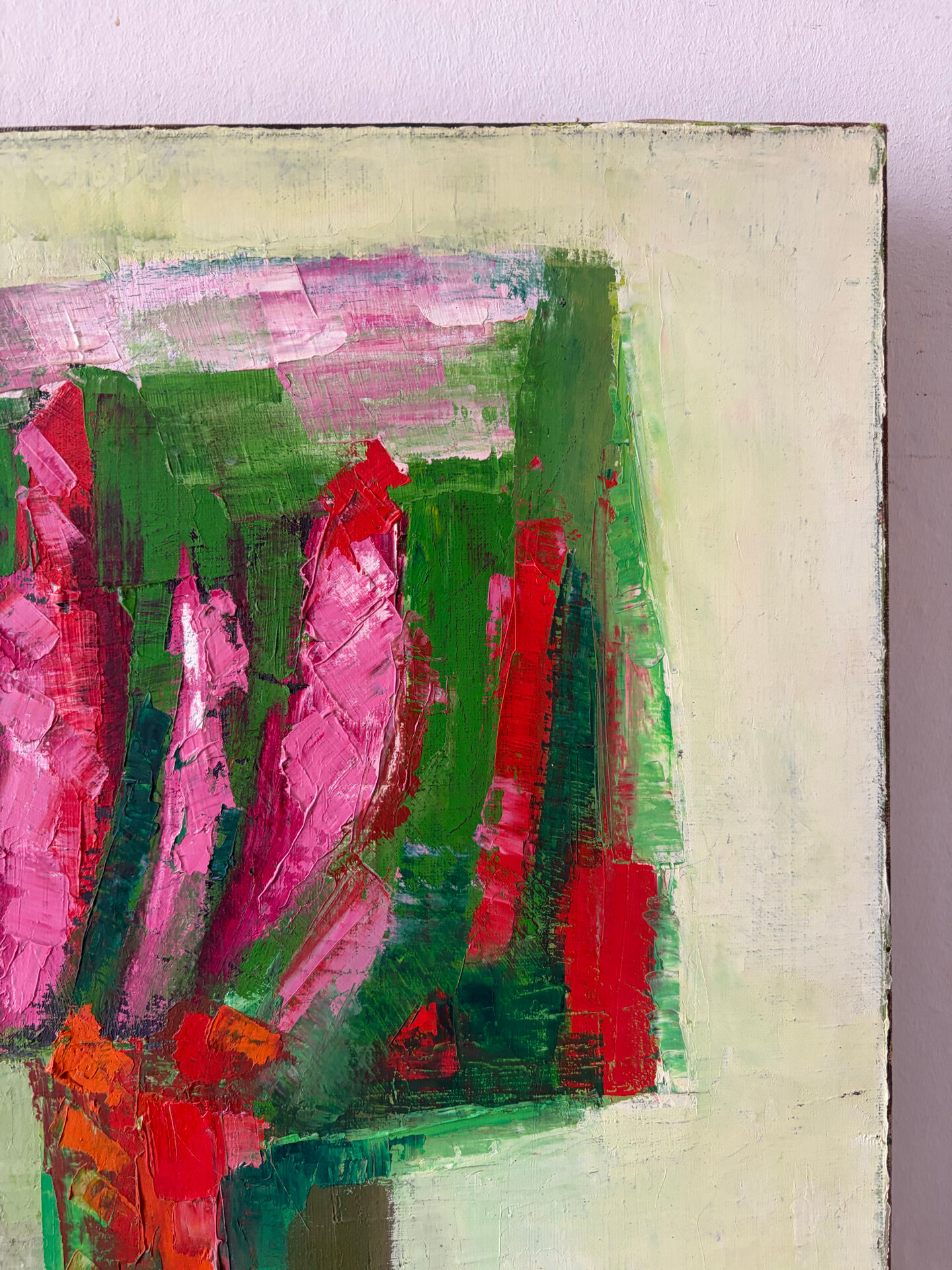 Abstract bouquets, knife oil painting
