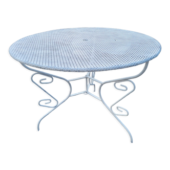 Table de jardin ancienne en fer forgé