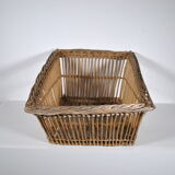 Panier en rotin 1960