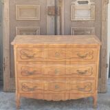 Commode de style Louis xv en merisier décapée
