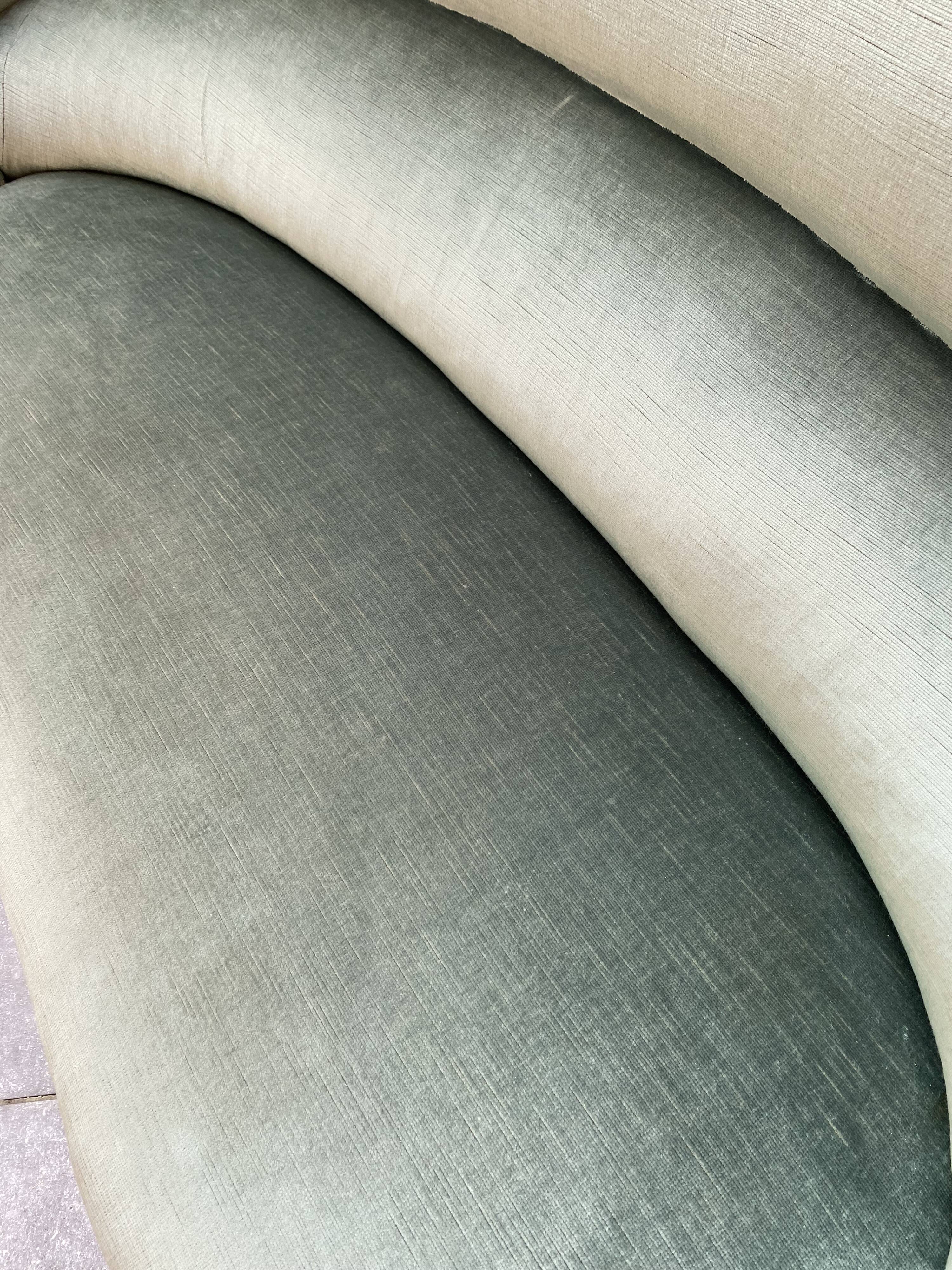 Water green velvet toad sofa