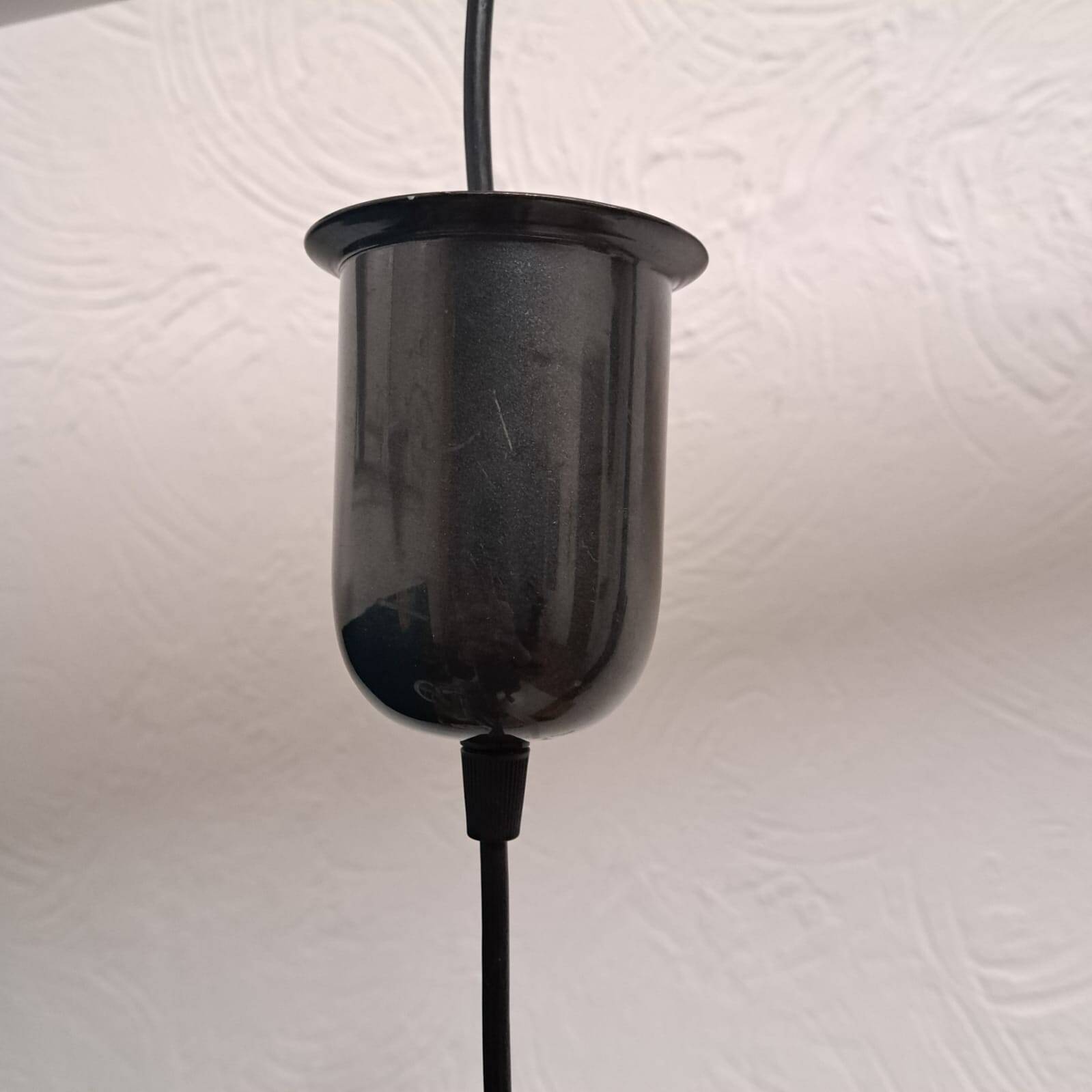 Suspension lamp, 1980s, glass with alternating rods