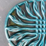 Old flat rest in enamelled cast iron celadon green