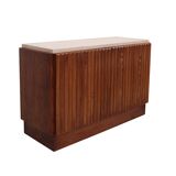 Contemporary Birch and Oak Sideboards with Travertine Top by LA Studio