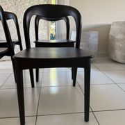 Set of 6 black wood designer chairs — premium style