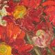Painting oil flowers signed Alphonsine artist bouquet side