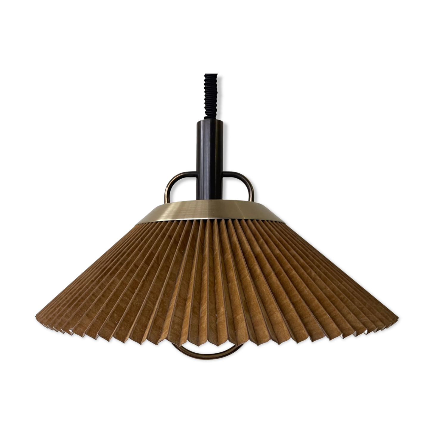 Mid century pleated ceiling light shade