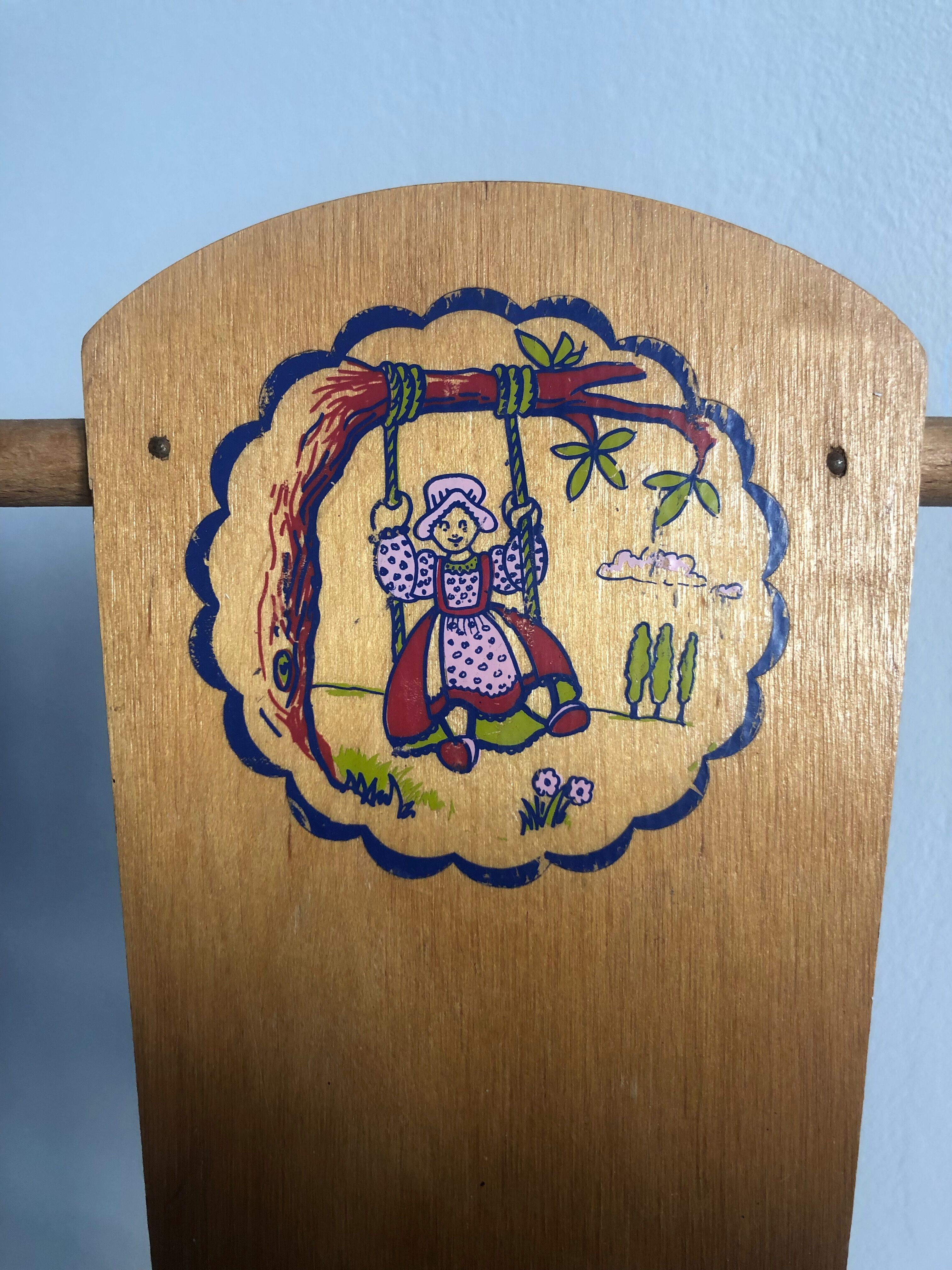 Doll high chair, Antique toy