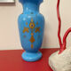 Pair of blue opaline vases