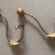 Pair of brass coat hooks
