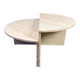 Pair of travertine coffee tables, 1970s
