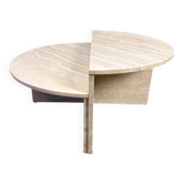 Pair of travertine coffee tables, 1970s