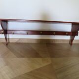 Wall shelf - coat rack - 7 hooks - oak stain - country style - cloakroom