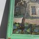 Painting of a farm in a landscape, oil on canvas with frame