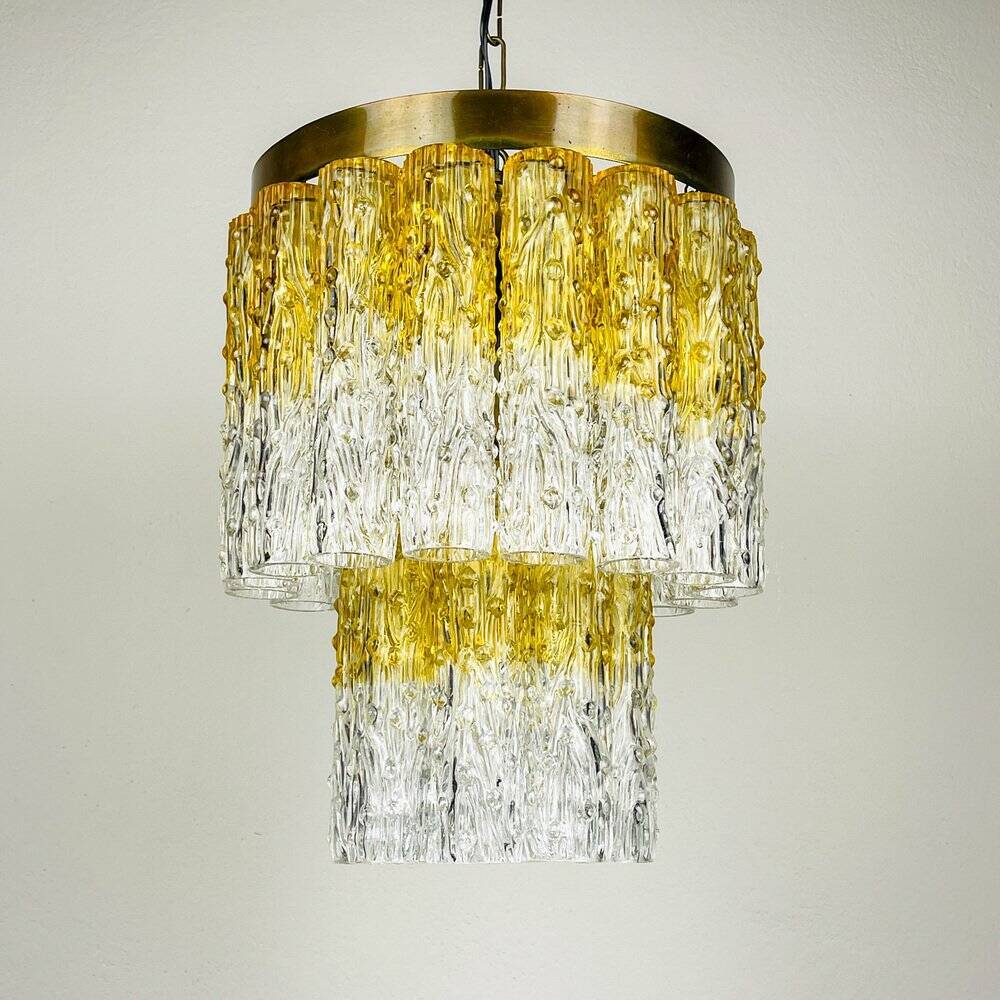 Murano glass chandelier Tronchi by Venini, Italy, 1960s