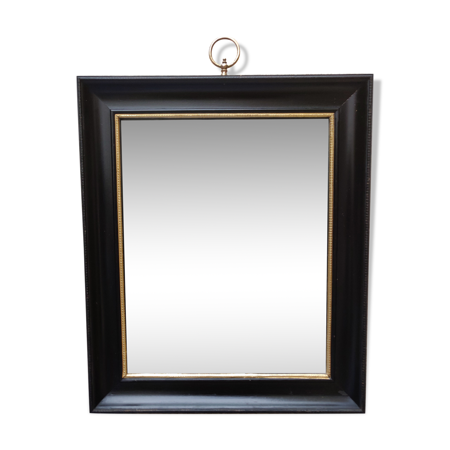 Napoleon III blackened wooden mirror 53 x 63 cm