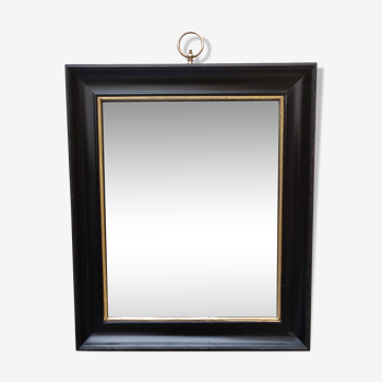 Napoleon III blackened wooden mirror 53 x 63 cm