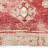3x9 Red & Cream Vintage Persian Runner Rug, 80x280Cm