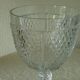 Bonbonnier en verre pot couvert pied douche decor pointe de diamant