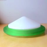 Glass and opaline wall lamp Italy 70s