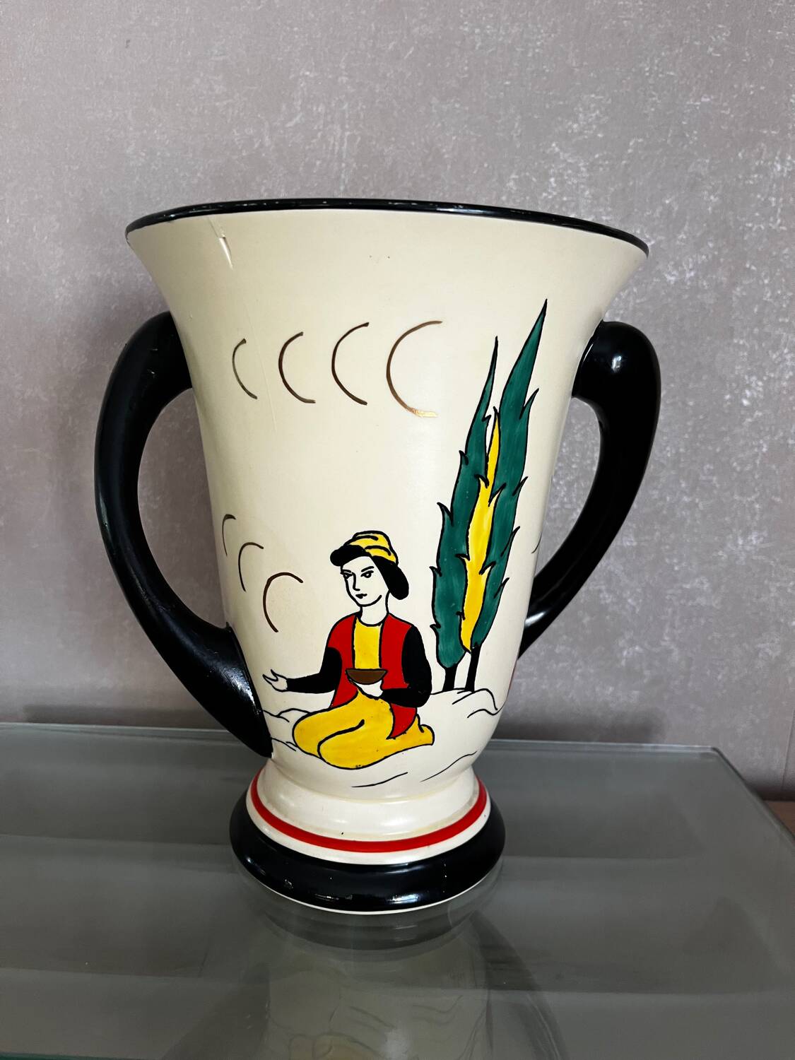 Vase faïence Longwy série Bagdad
