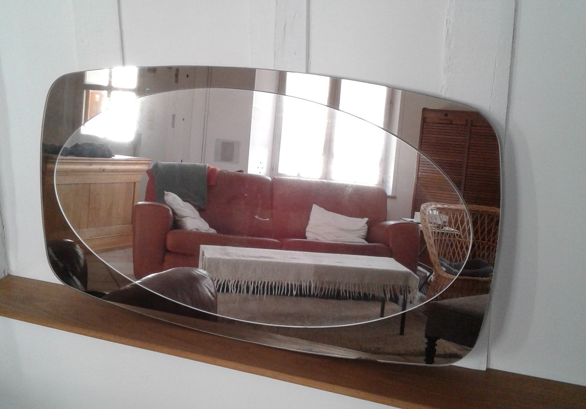 Mirror 2 shades years 70 -  111x61cm