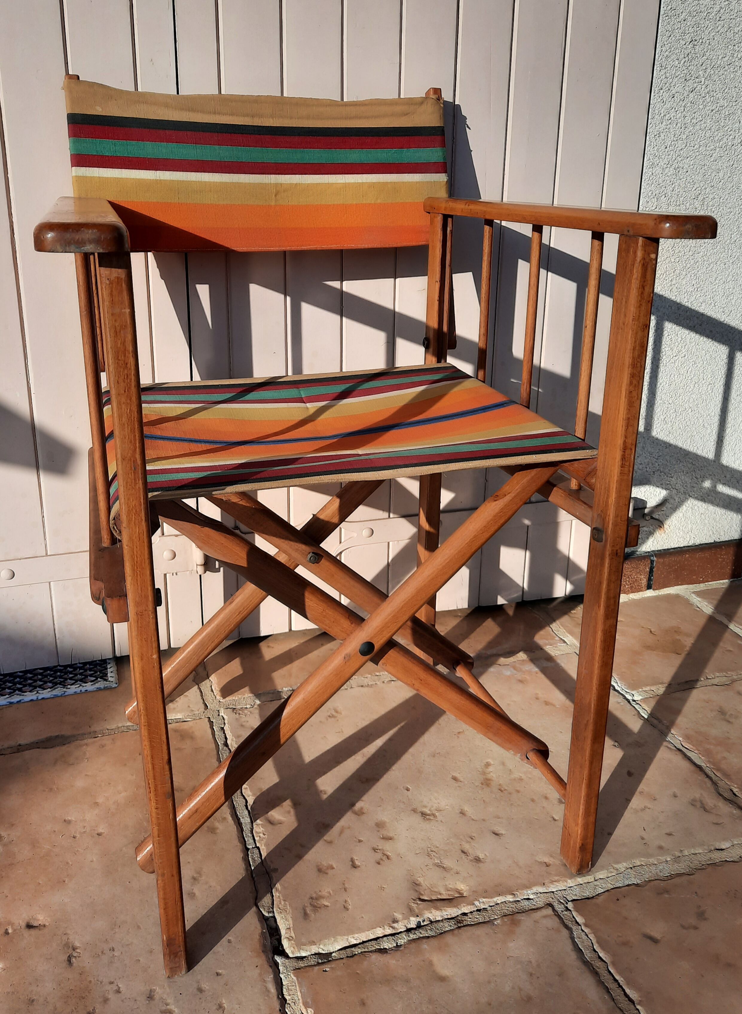 Lot de 5 fauteuils pliants vintage années 60