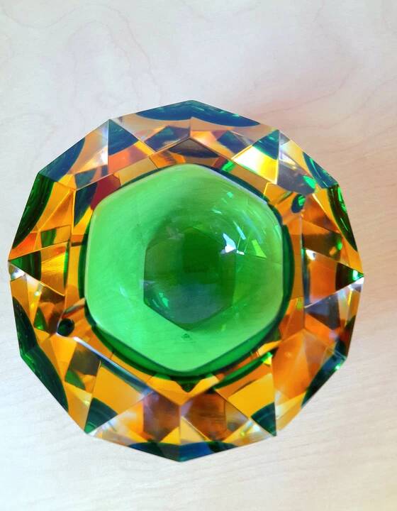 Murano glass ashtray, Flavio Poli, 1970s