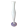 White opaline vase with opalescent legs, 50s and 60s