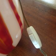 Pied de lampe ancien en verre soufflé