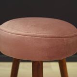 Ensemble de trois poufs roses, design danois, années 1960, production : Danemark