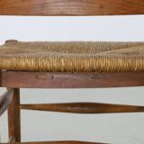 3x Ladder Chair in Oak & Rush, 1960s