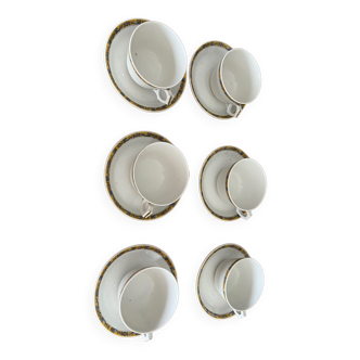 6 tasses à thé et soucoupes Haviland