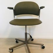 Fully Restored Olive Office Desk Chair by Kovona, Czechoslovakia 1970’s