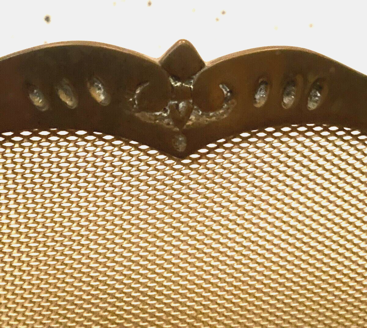 Bronze spark screen has three panels XX century