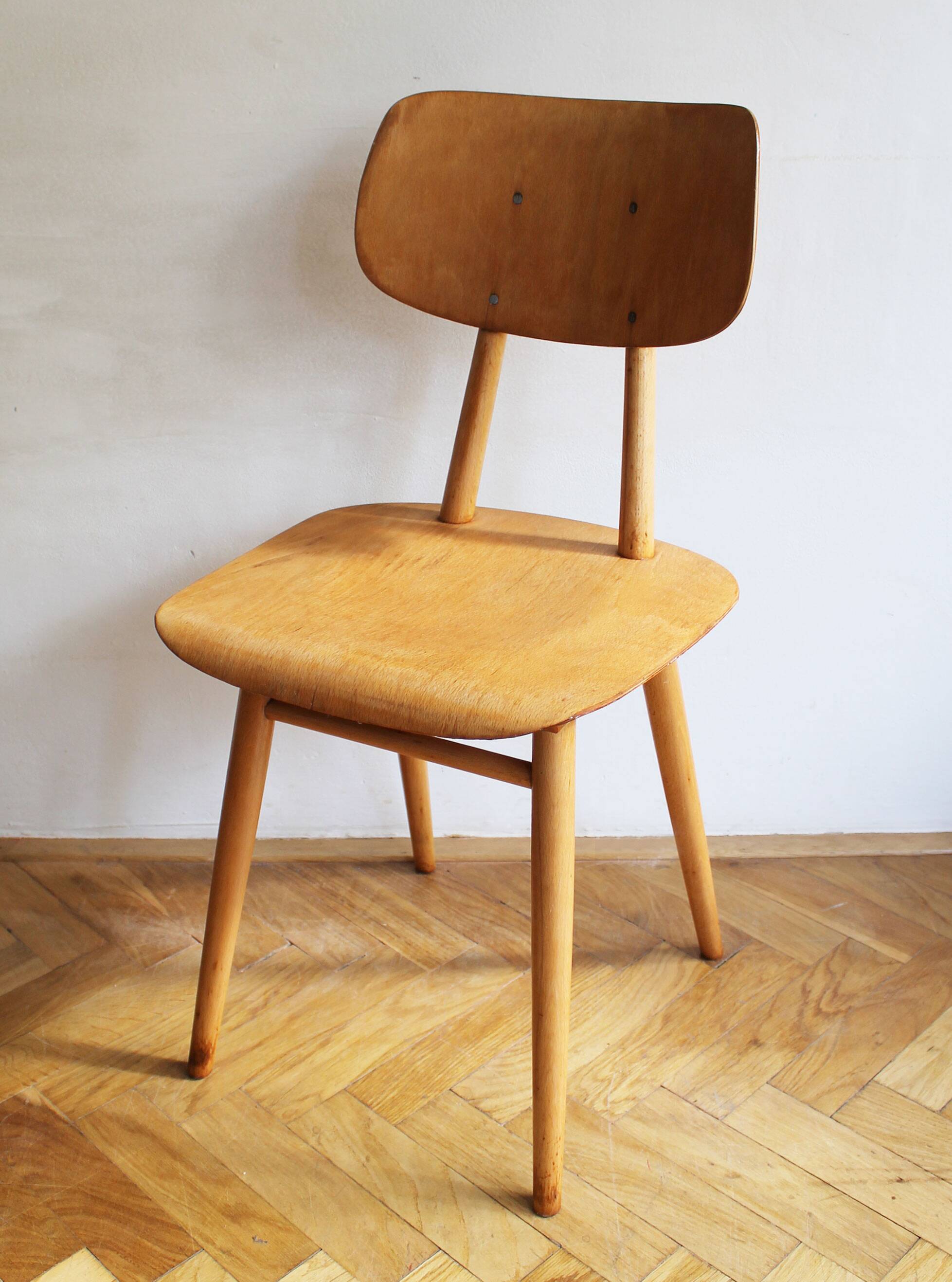 Pair of Dining Chairs by Antonin Suman for TON