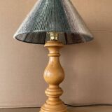 Old turned wood lamp