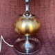 VINTAGE 1970 LARGE FORMAT LAMP CHROME BASE 1 BRUSHED ALUMINIUM BALL DO