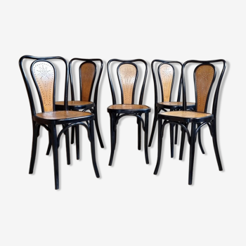 Suite 5 chairs Viennese bistro Hofmann 1900-1905 ca