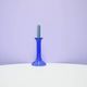 Vintage tall blue glass candlestick