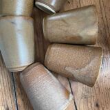 6 Digoin stoneware cups