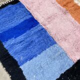 Moroccan Berber carpet boujaad ecru with colorful flat areas 390x292cm