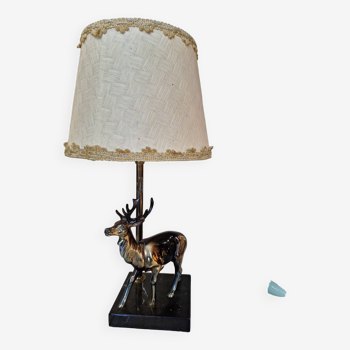 Lampe de chevet ou bureau cerf chasse