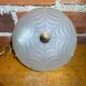 Antique Pendant Light Dome Molded Glass + Vintage Gold Metal