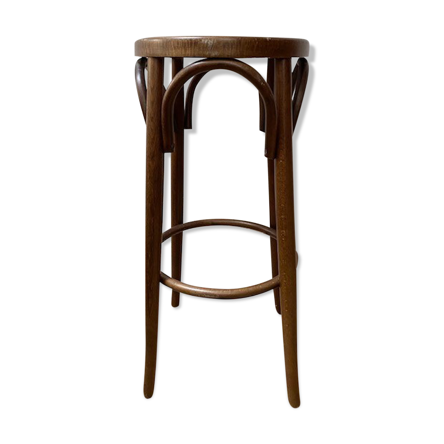 Tabouret de bar bois et cannage
