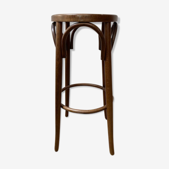 Tabouret de bar bois et cannage