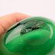 Green crystal drop vase Orrefors by Anne Nilsson